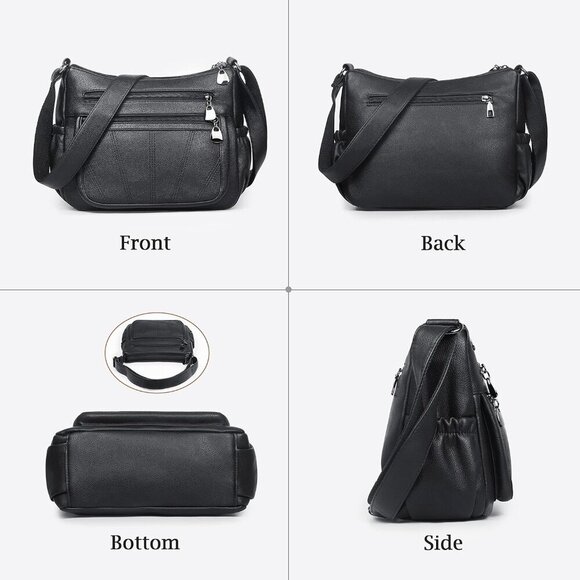 Crossbody Purse for Women Ladies Soft PU Leather Shoulder Bag Medium Roomy Handb - Picture 4 of 6